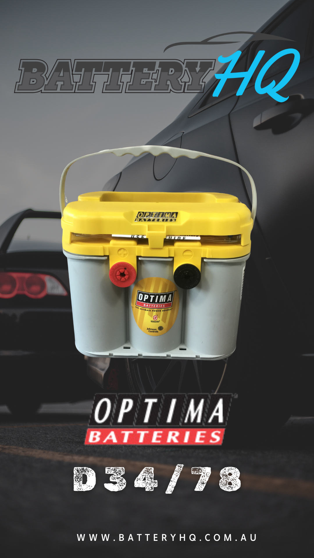 OPTIMA D34/78 Yellow Top Front Terminals