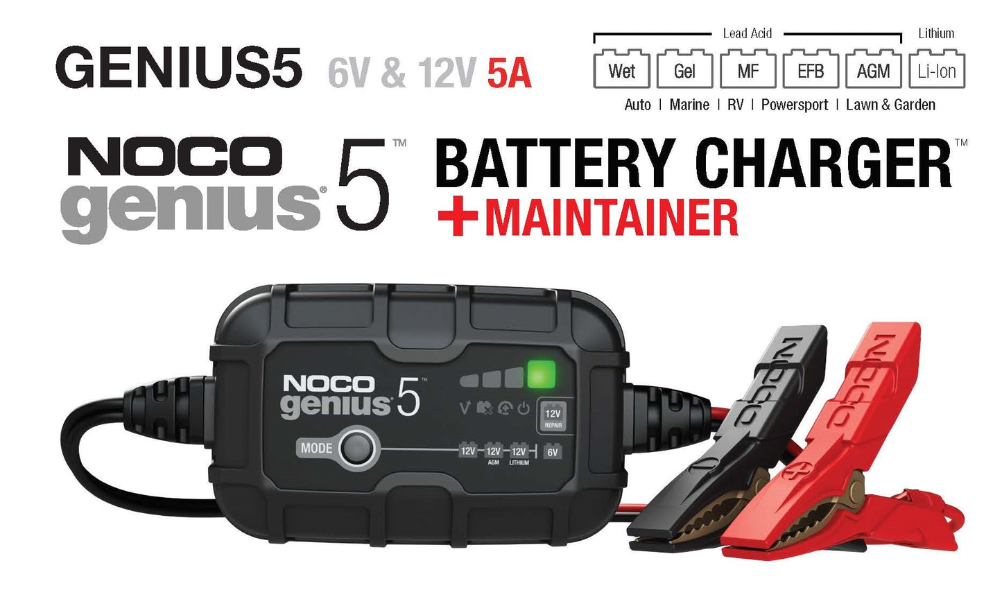 Noco Genius 5a charger - Genius5AU - Battery HQ  Brisbane