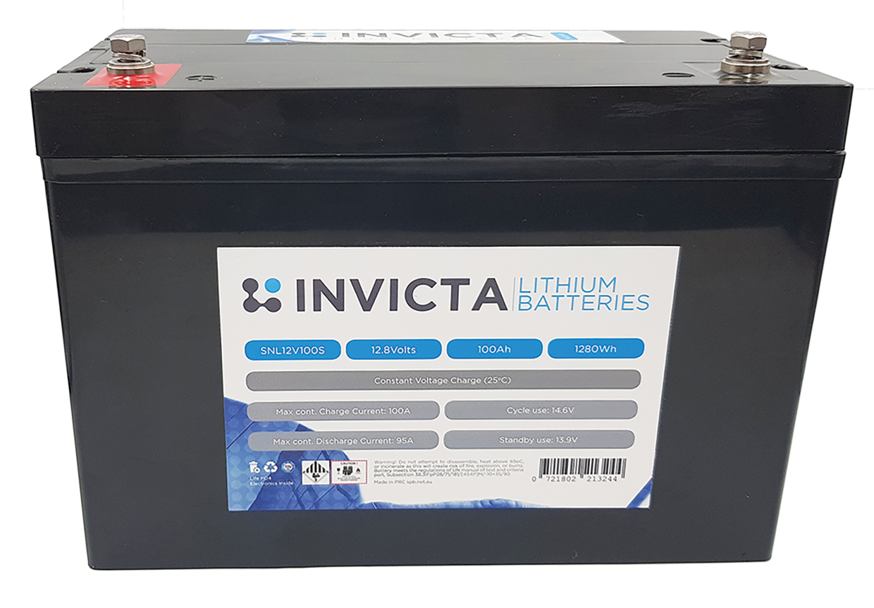 Invicta SNL12v100s Lithium Deep Cycle Battery - Battery HQ Brisbane