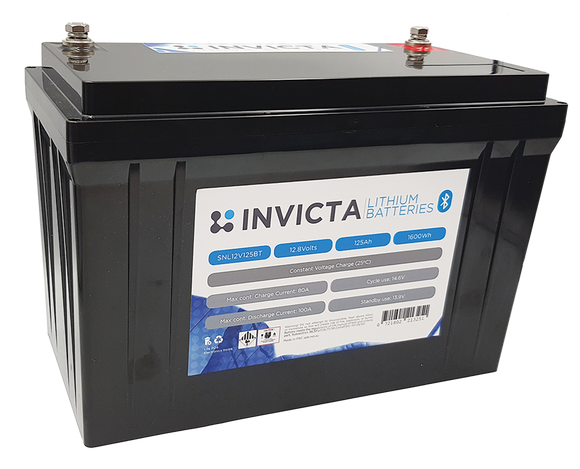 Invicta SNL12v125BT Lithium Deep Cycle Battery - Battery HQ Brisbane