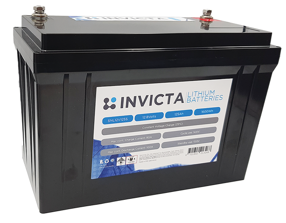 Invicta SNL12v125s Lithium Deep Cycle Battery - Battery HQ Brisbane