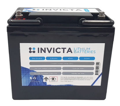 Invicta SNL12v40s Lithium Deep Cycle Battery - Battery HQ Brisbane