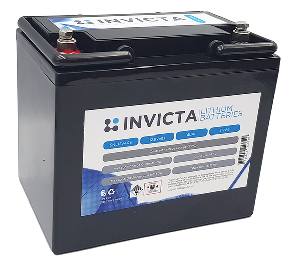 Invicta SNL12v40s Lithium Deep Cycle Battery - Battery HQ Brisbane - kayak