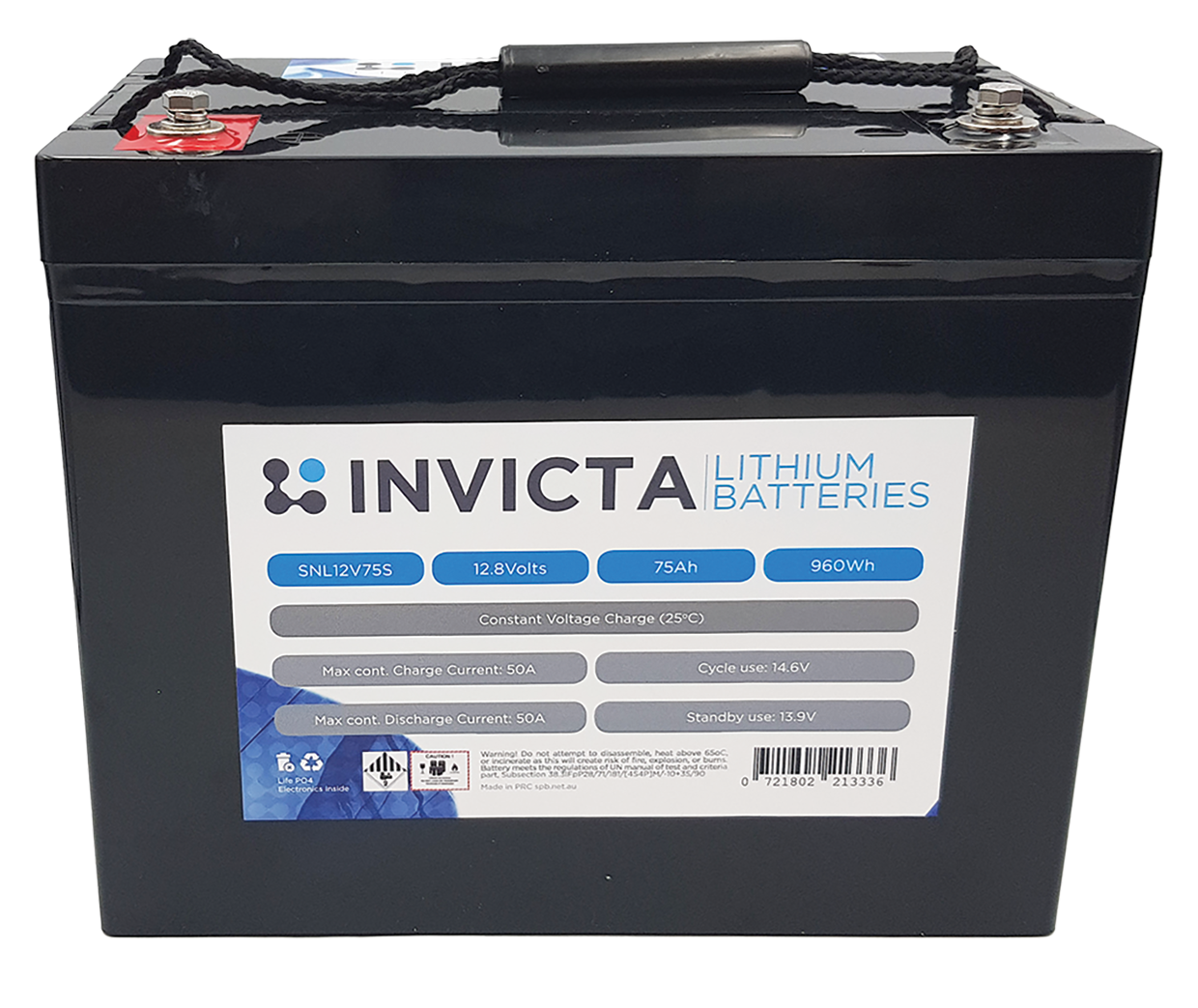 Invicta SNL12v75s Lithium Deep Cycle Battery - Battery HQ Brisbane