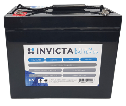 Invicta SNL12v75s Lithium Deep Cycle Battery - Battery HQ Brisbane