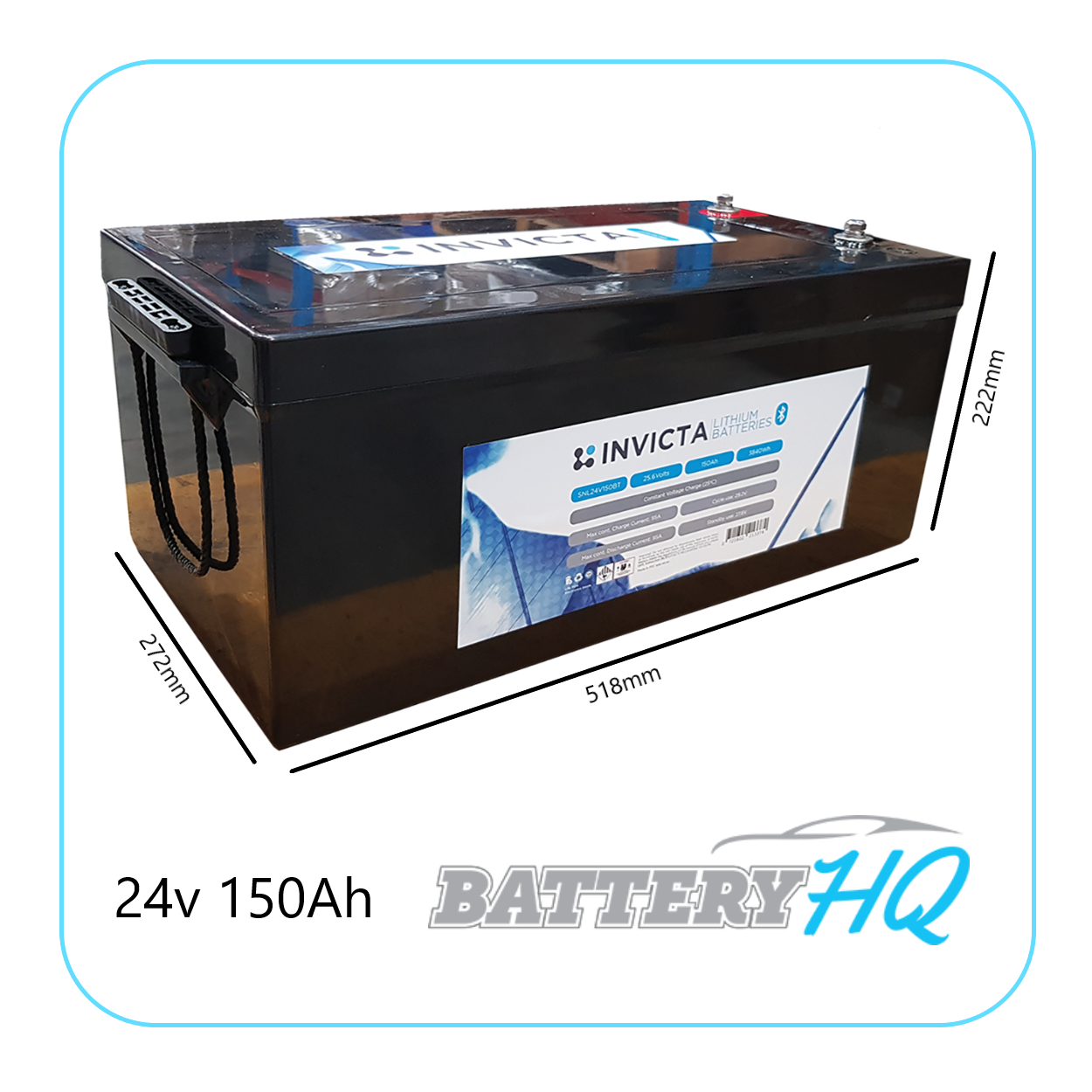 Invicta SNL24v150BT Lithium Deep Cycle Battery - Battery HQ Brisbane